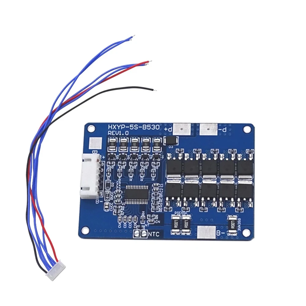 

HXYP-5S-B530 Battery Charging Protection PCB Board With Cable Lithium Battery Pack Power Tools BMS Module Electric Tools