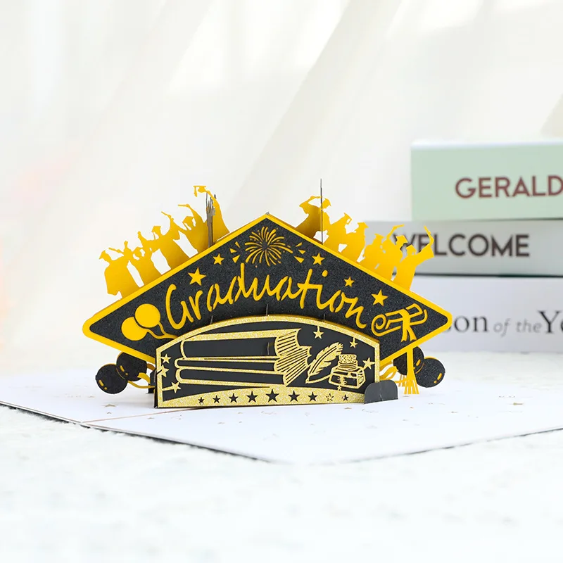 3D Graduation Greeting Cards GRAD Invitation Grade Congrats Graduation Gifts greeting cards 1set