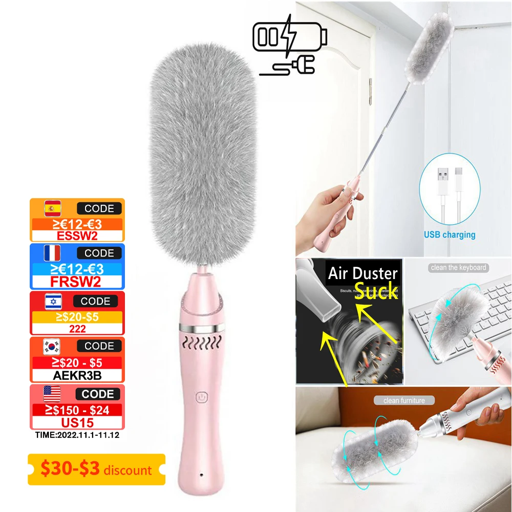 RechargeableCleaningtoolElectricSpinscrubberDusterRemoverSofa