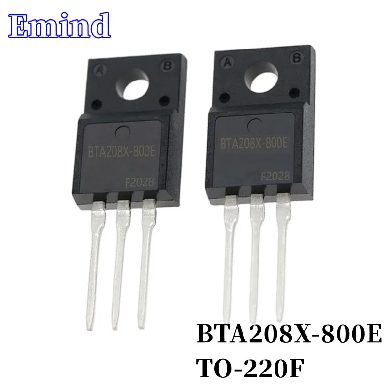 

10Pcs BTA208X-800E BTA208X Thyristor TO-220F Plastic Package 8A/800V DIP Triac Large Chip