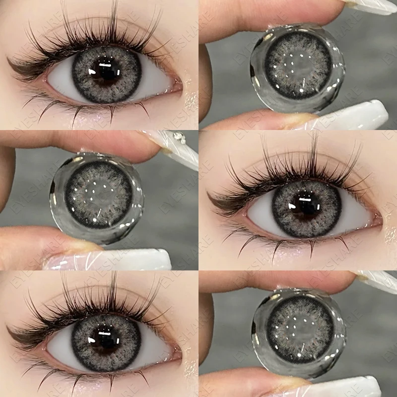 Vibrant Black Cosmetic Contact Lenses - Yearly Fashion Enhancement Duo