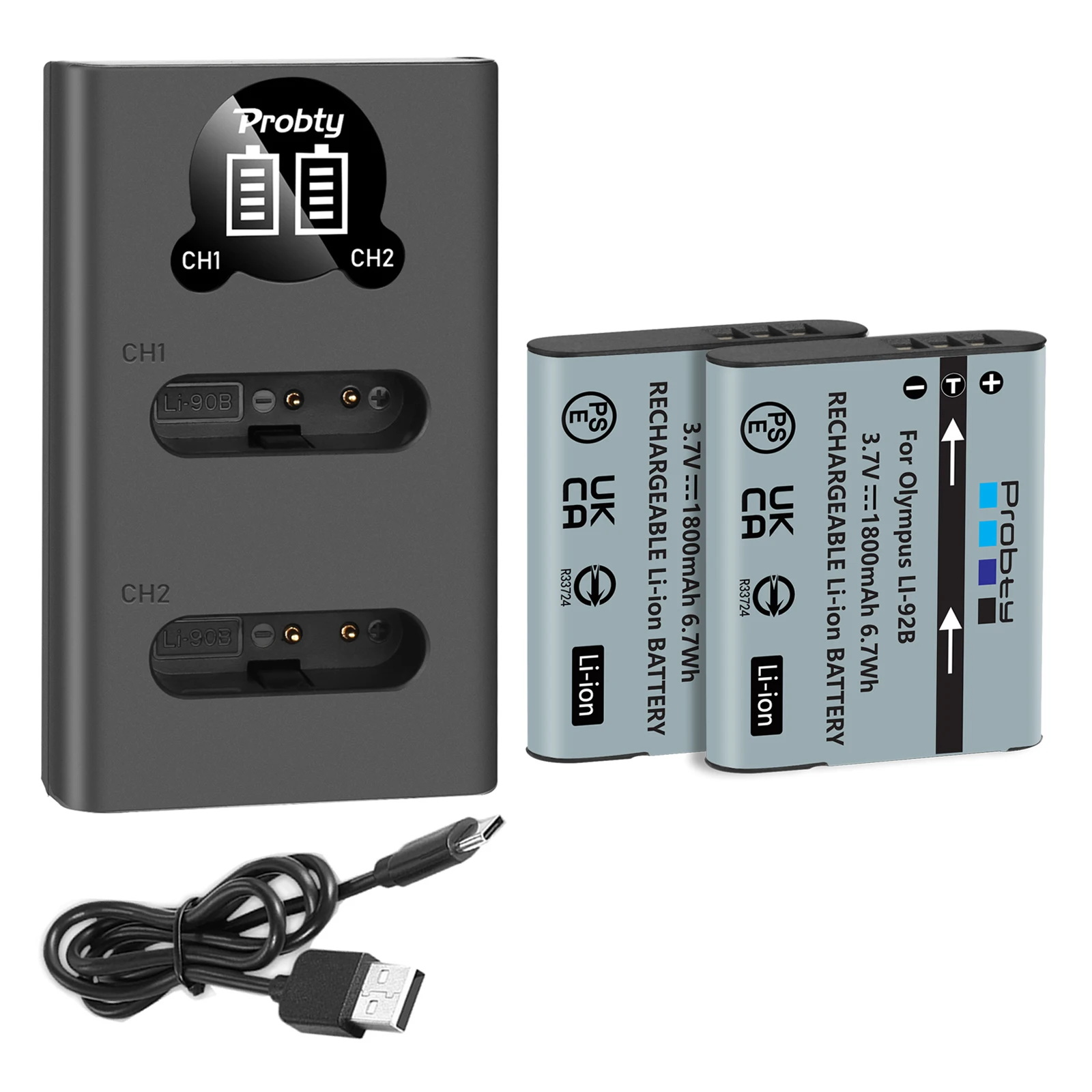 DB-110 Battery/ Dual Charger for Ricoh GRⅢ G900 WG-6 GR3 GRⅢ X GR3X Camera