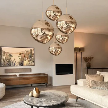 Chandelide led de pvc estilo lava moderna, luminária de decoração, ideal para sala de estar, cozinha, casa