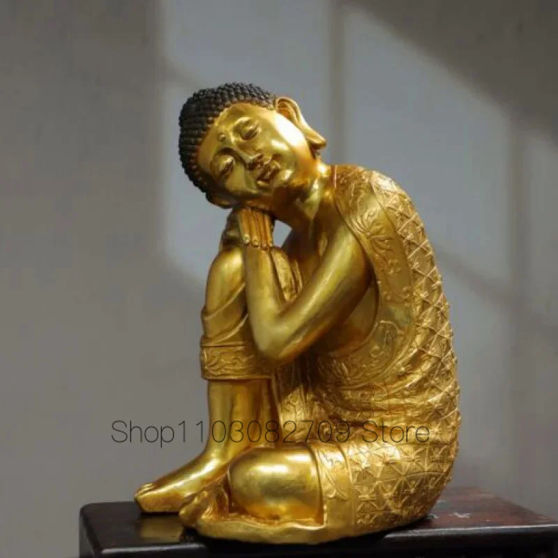 

Religious Bronze Gilded Buddha Statue at Home