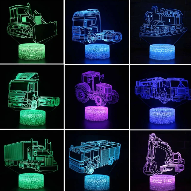 3D Nacht Licht Kühlen Lkw Lkw Traktor Fahrzeug Motor Kopf LED Atmosphäre  Nacht Lampe für Kinder Dekorative Lampe Kinder Geschenke - AliExpress