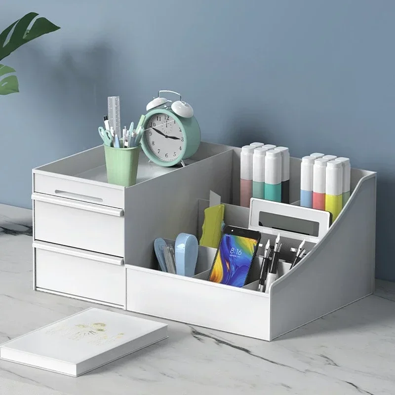 Makeup Storage Box 1PC Plastic Drawer Dormitory Finishing Shelf Cosmetics Skin Care Dressing Table Desktop Stationery