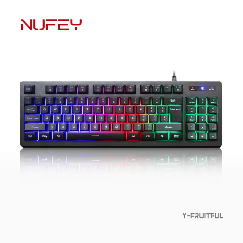 K901 game keyboard wired USB suspended colorful luminous backlight computer |