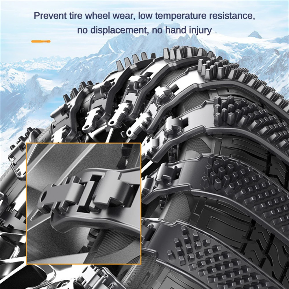 Tire Chains Car Snow Chains Driving SUV Off-road Outdoor Snow Tire Anti-skid Chain Thickened Tendon Universal Car Anti-skid Chain tire chains