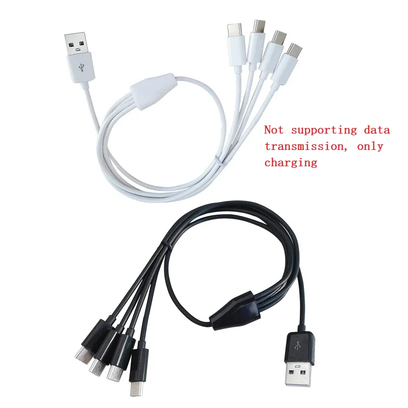 Versatile 4-in-1 USB-C Charging Cable with Multiple Ports