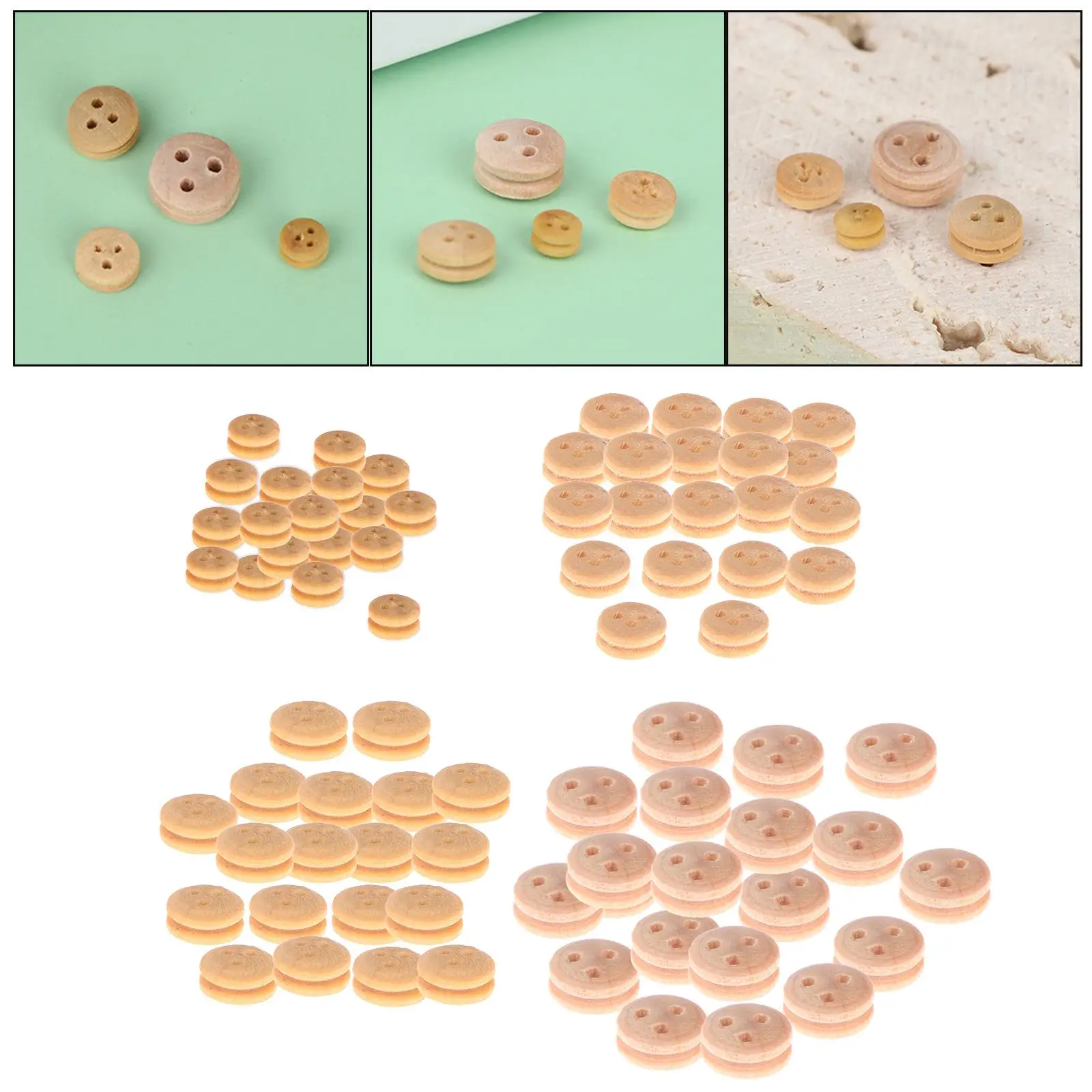 20Pcs Pulley Blocks Multipurpose Easy to Use Wooden Model Ship Fittings