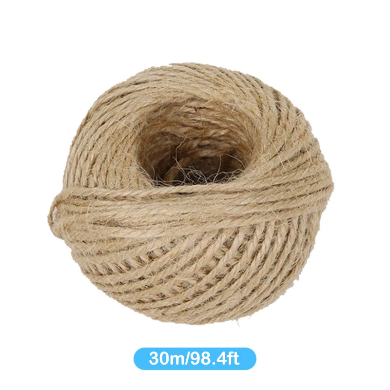 Natural Jute Twine 5mm 100 Feet Crafting Twine String for Crafts Gift,  Craft Projects, Wrapping, Bundling, Packing, Gardening and More, Jute Rope  to