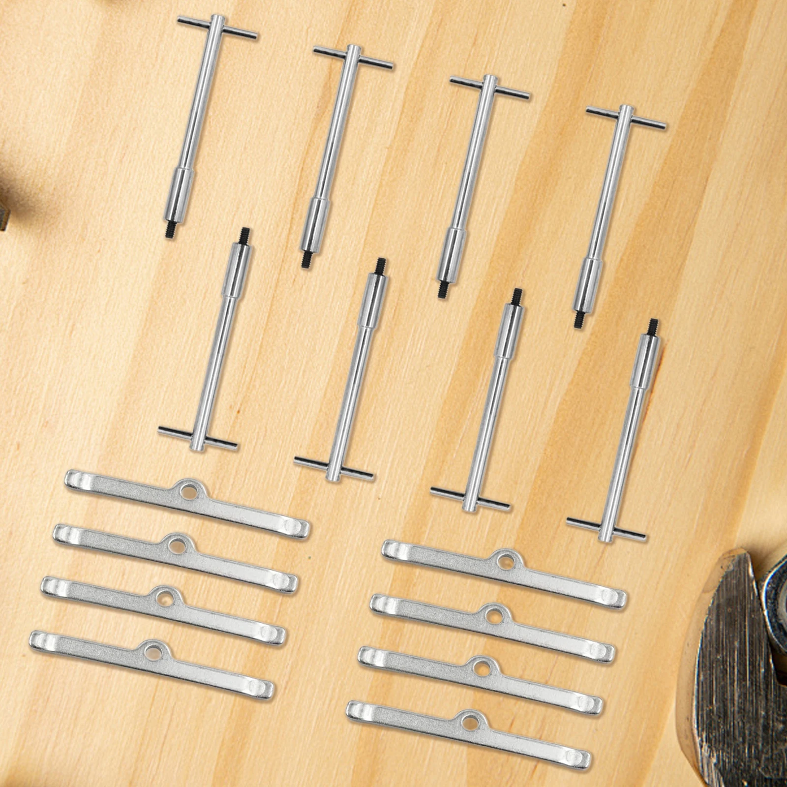 Chrome Tall T-Bar Valve Cover Hold Down Set Valve Cover T-Bar Set T-Bar Valve Cover Center Bolts for Chevy SBC 283 327 350