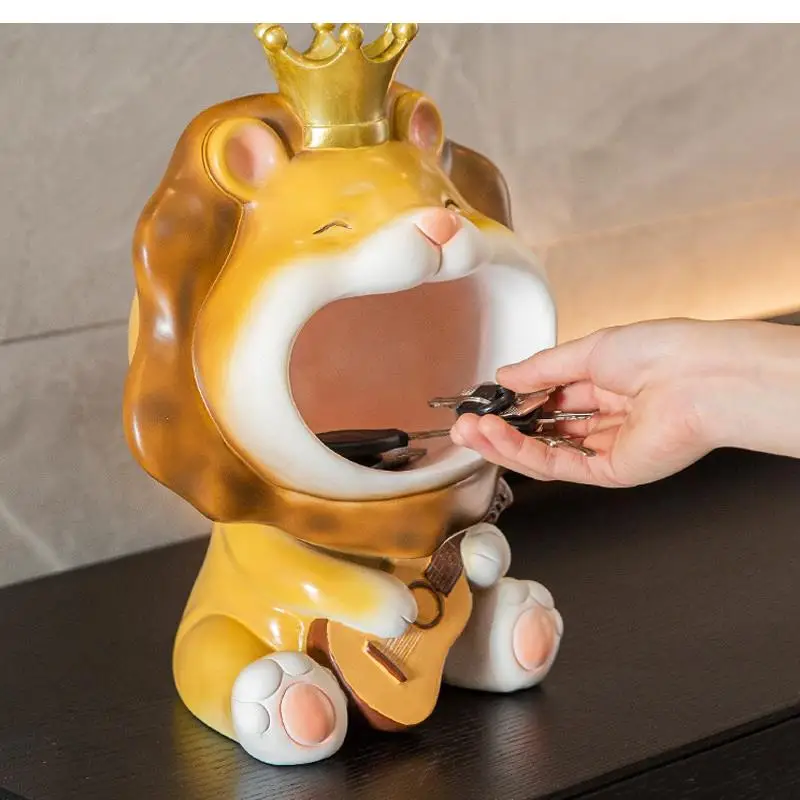 

Resin Lion Storage Decorations Home Accessories Guest Simulation Animal Small Decorations Living Room Decoration Accessories