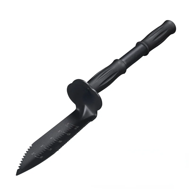 Spear & Jackson 4151HH Hori Hori Mes/Multitool – Veelzijdig roestvrijstalen gereedschap met holster en riemlus, gekartelde en rechte snijranden, dieptemarkeringen, voor planten, wieden en snijden