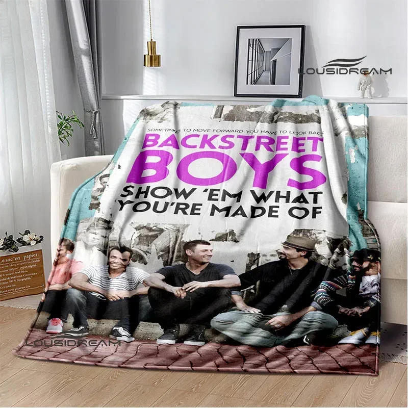 BSB band backstreet boys Print blanket picnic blanket Flannel Warm blankets Soft Cozy Blankets Home travel blanket Birthday Gift 6
