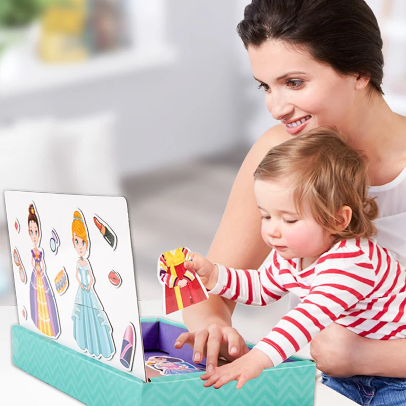 Children Puzzle Writing Magnetic Drawing Board Toys Paper / Wooden Parent Child Learning Early Education Interactive Toy TMZ puzzle toys,wooden puzzles,wooden toys,magnetic puzzle toys