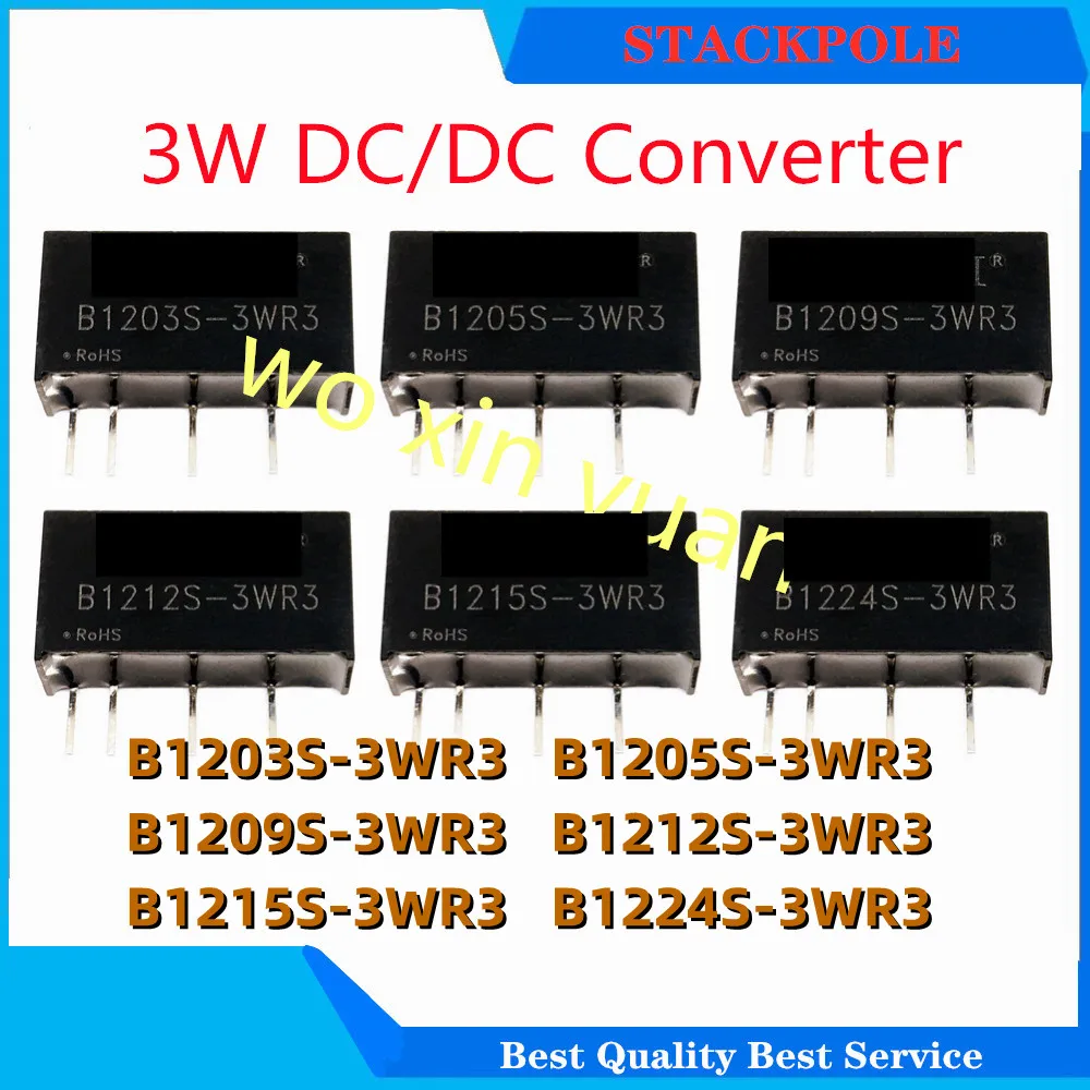 

2pcs B1203S-3WR3 B1205S-3WR3 B1209S-3WR3 B1212S-3WR3 B1215S-3WR3 B1224S-3WR3 [SIP4 3W DC-DC CONVERTER] B1205S B1224S B1203S DIP