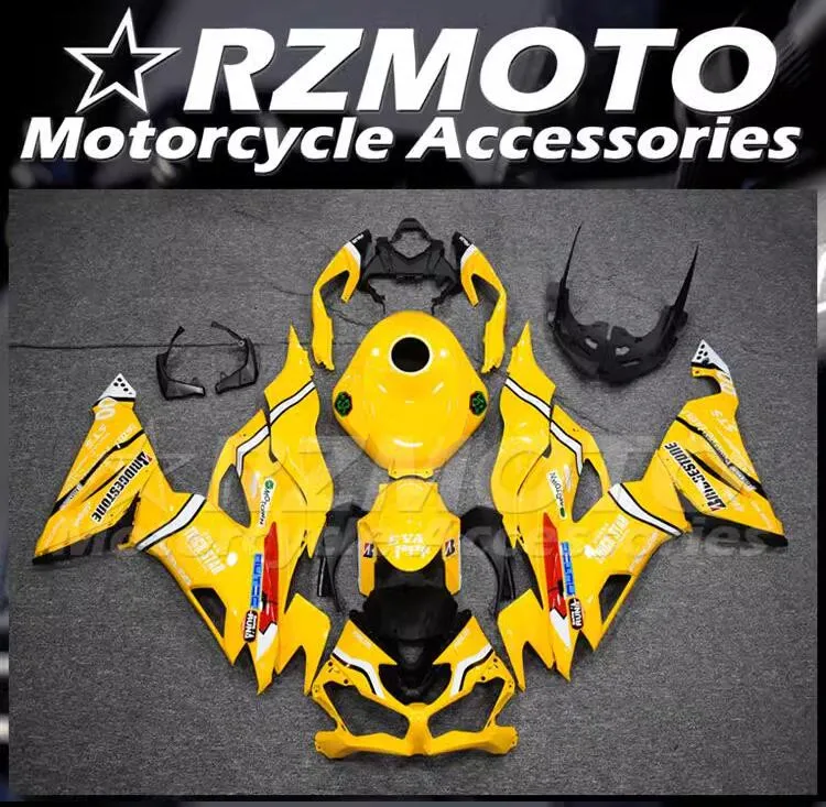 

4 подарка, новый комплект обтекателей из АБС-пластика, подходит для Kawasaki ZX-6R ZX6R 636 2019 2020 2021 2022 19 20 21 22 23, комплект кузова желтого цвета
