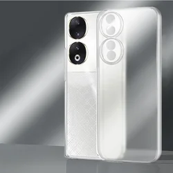 Ultra Thin Transparent Matte Silicone Case - Soft Slim Back Cover Shell, Candy Color TPU for HONOR 90 PRO (Clear)