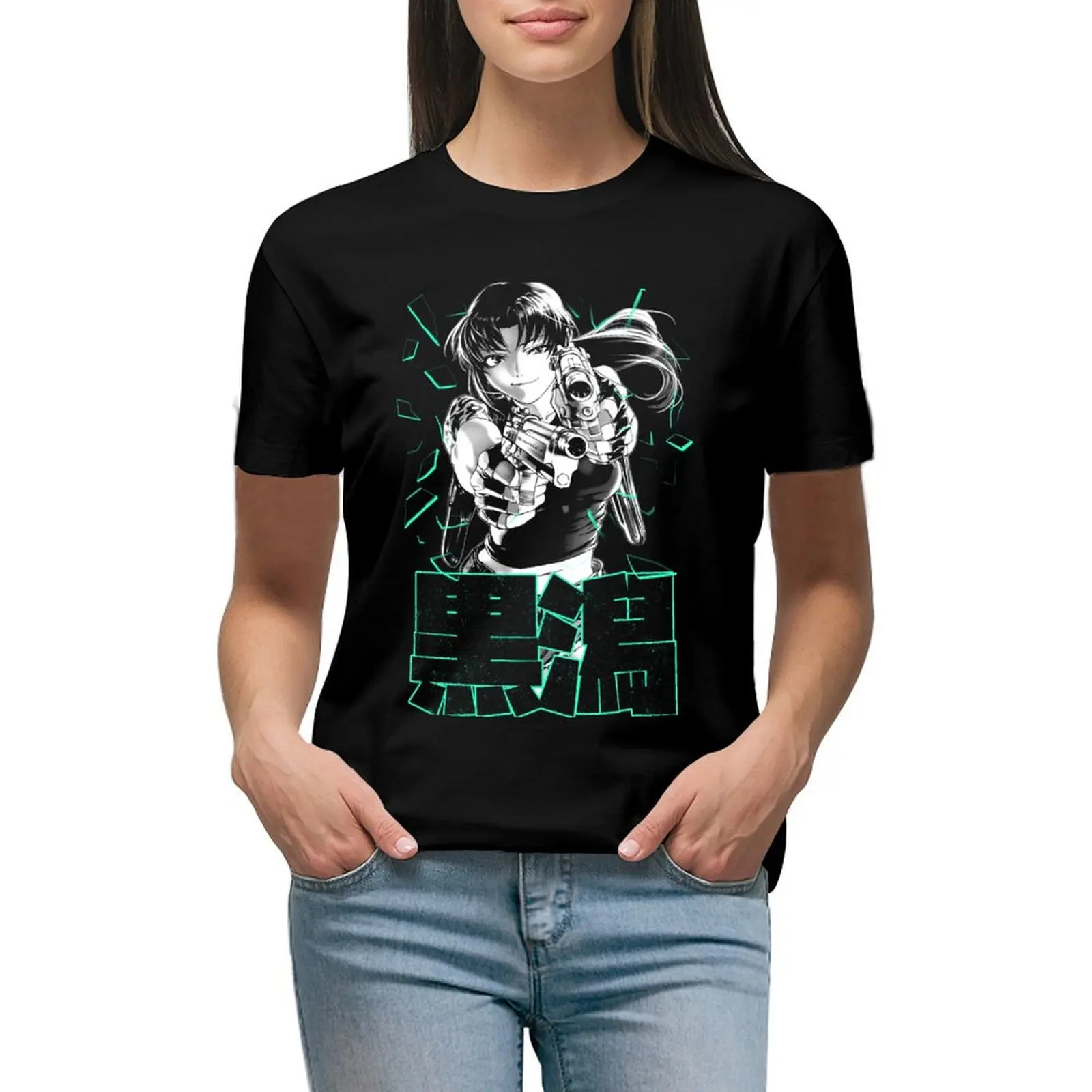 

Shattered Revy (white) T-Shirt vintage clothes aesthetic clothes summer top Aesthetic clothing tops Women