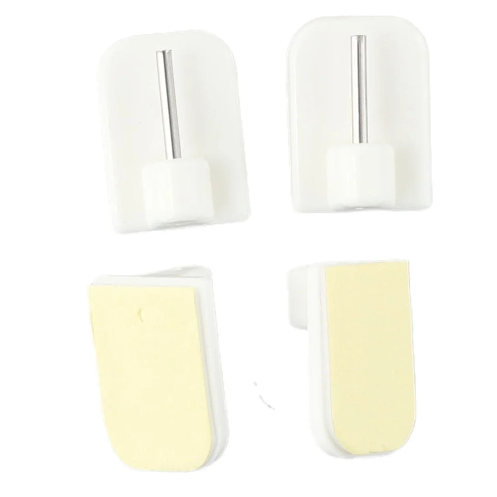 4/8/12PCS Curtain Rod Hook 2.4*1.7cm Adhesive Bracket Hooks Stainless Steel Pvc Curtain Rod Bracket Hook Home Hardware