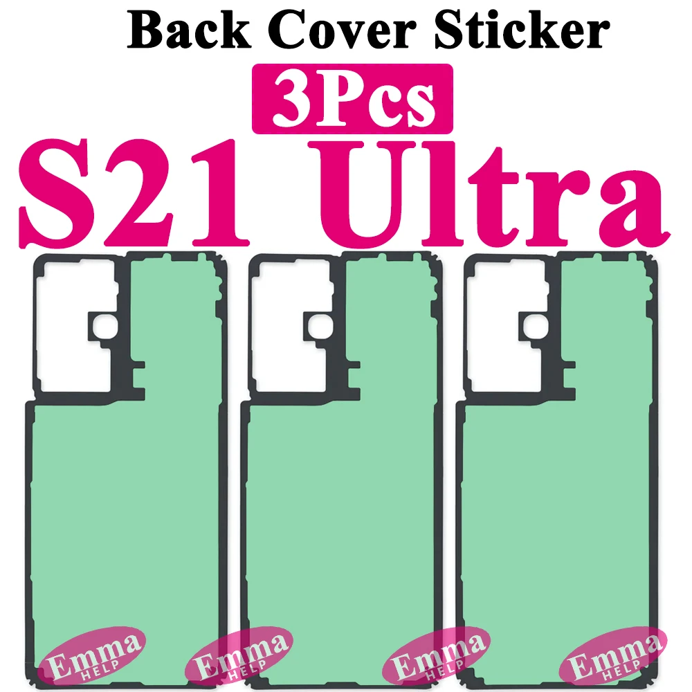 Back Battery Cover Sticker 3Pcs For Samsung S23 Ultra S22 S23 S24 Plus S20 Rear Cover Adhesive Glue Tape Waterproof Seal Tape