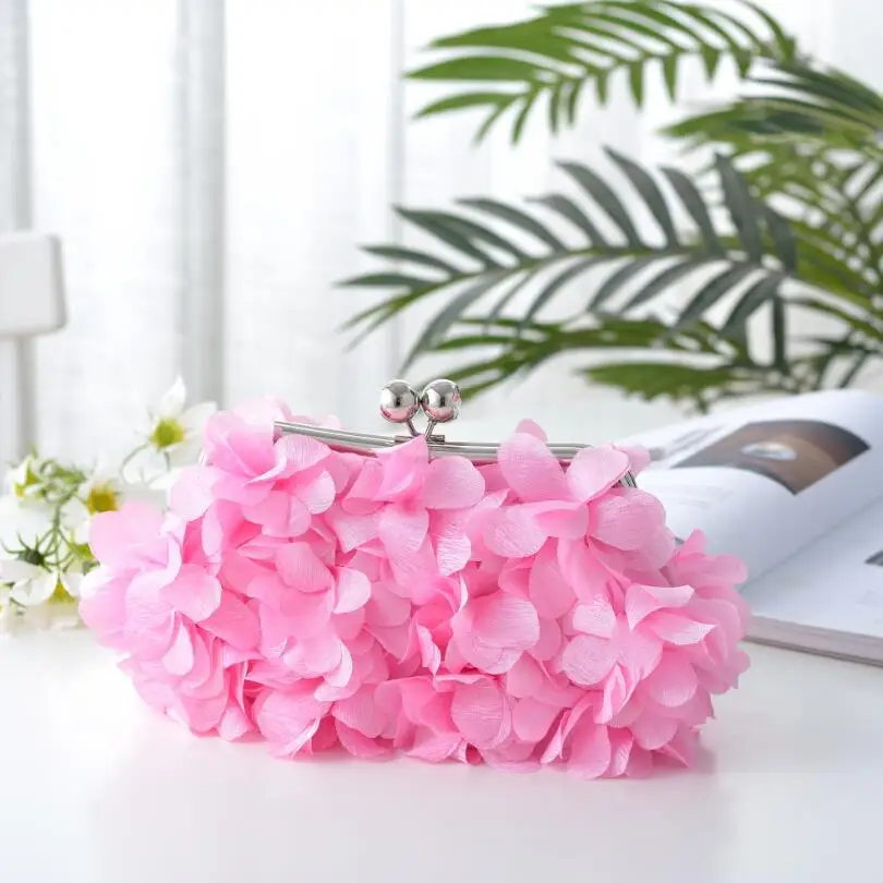 Luxy Moon Pink Floral Clutch Bag Front View
