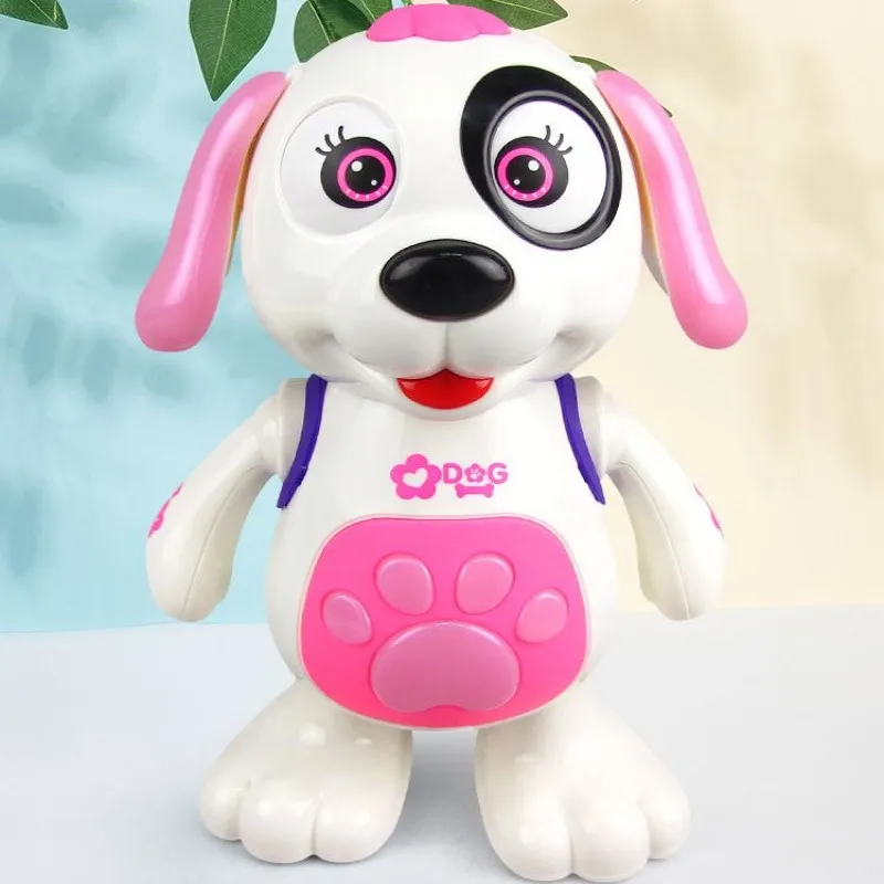 Cartoon Electric Baby Toy Dog Can Jump and Walk With Music Lights Machine,Children's Animal Dolls,Birthday Party Gifts,Holiday