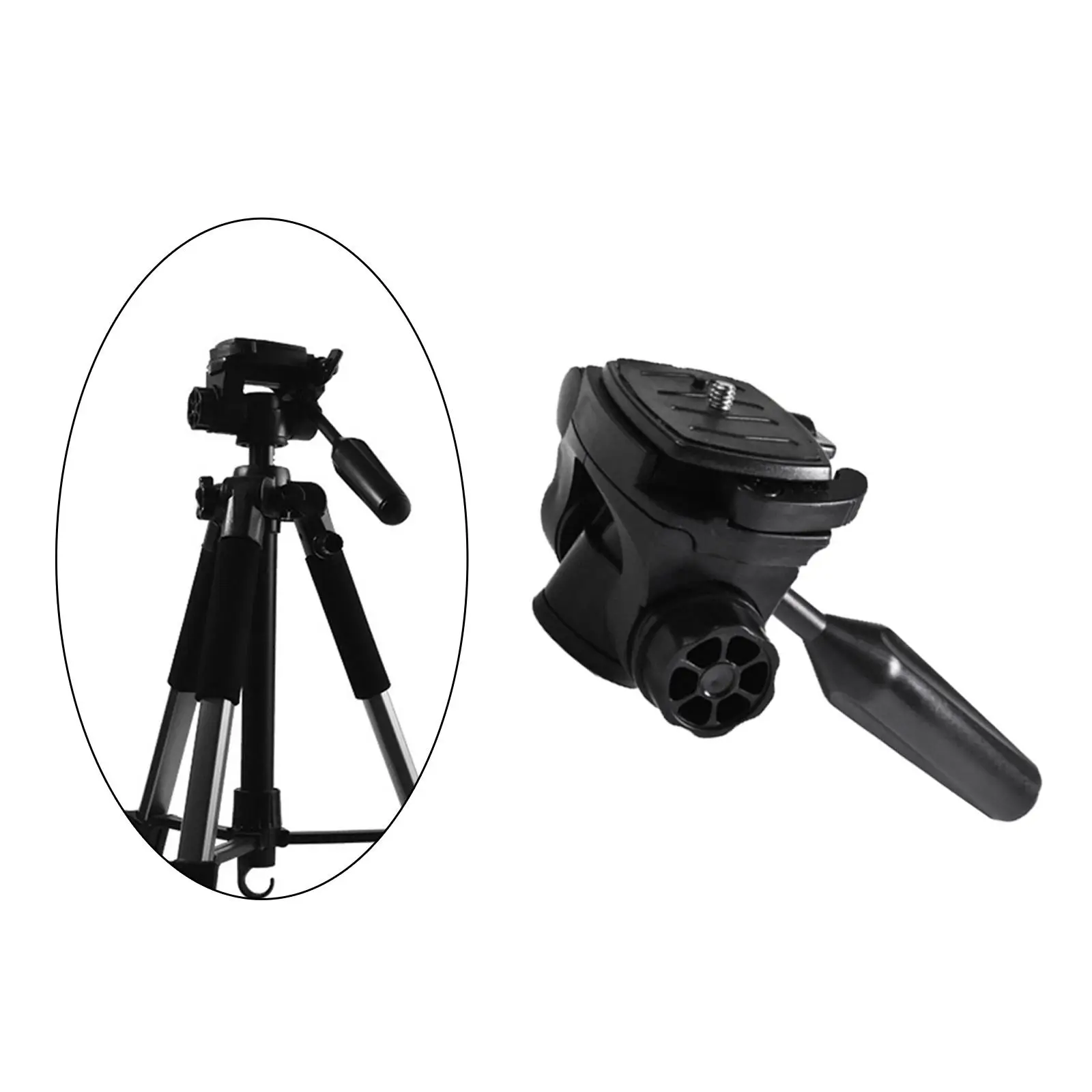 Tripod Head Camera 3/8" 1/4"Thread with Quick Release Plate Adjustment 360 Degree Rotating Professional Tripod DSLR for Monopod tripod ball head