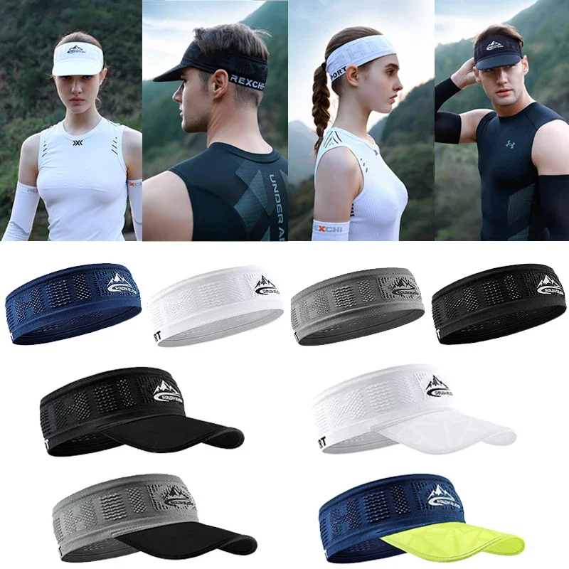 Sports Headbands Visor Cap Sunhat Elastic Breathable Sweat-absorbing Non-slip Empty Top Sun Protection Outdoor