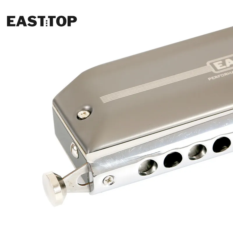 EASTTOP EMP-12 크로매틱 하모니카, C 알루미늄 빗, 크로매틱 마우스 오르간 하모니카, 성인 학생용, 12 홀, 48 톤 키
