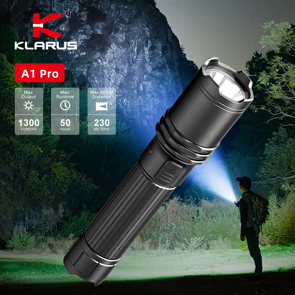 KlarusA1ProRechargeableFlashlightWithUSBchargingLEDLantern