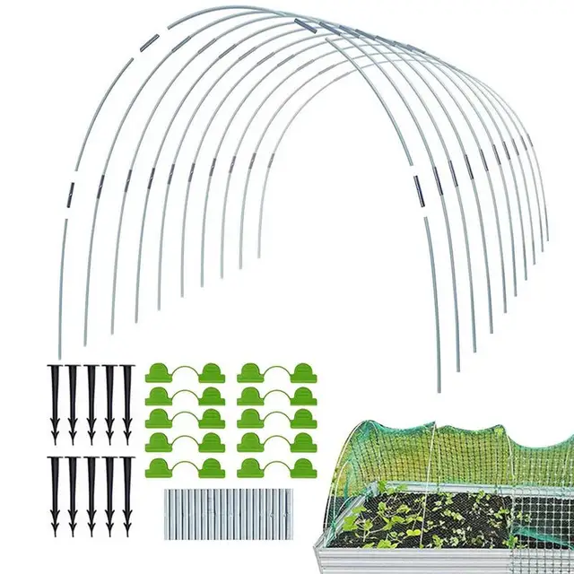 Garden Hoops 65Pcs Üvegszálas Kerti Karika Üvegházhatású Növények Termesztése Alagút Támogató Keret - Image 5