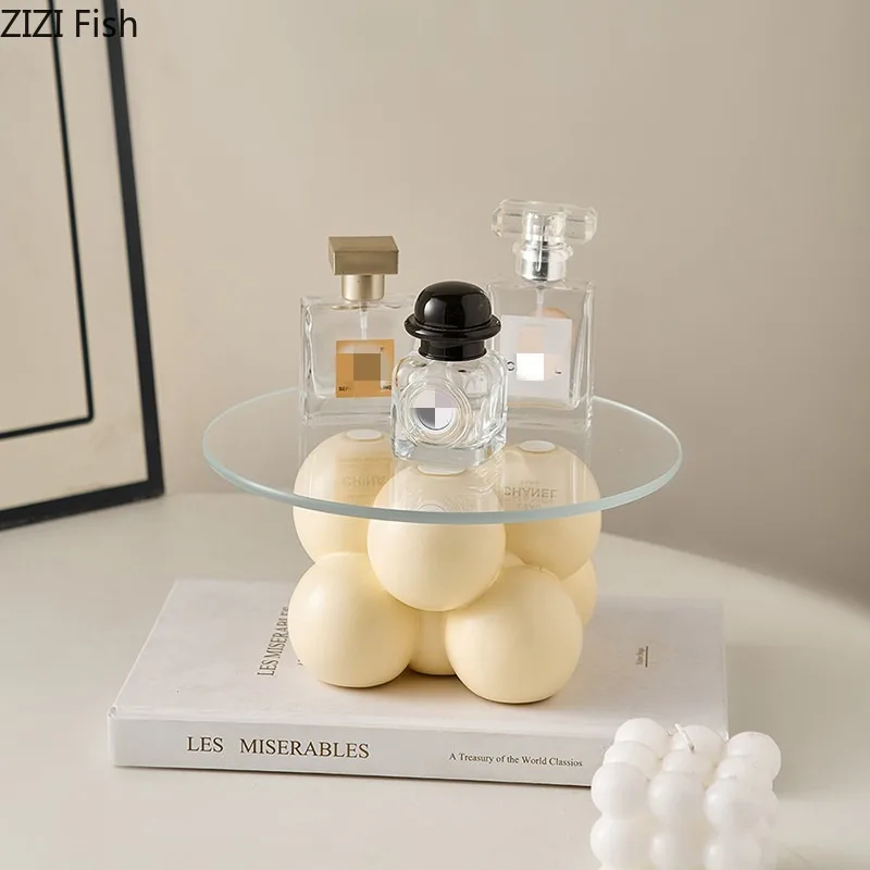 Table Storage Shelf Organizer Storage Tray Decorative Plate Jewelry Tray Key Trays Aromatherapy Plate Dim Sum Dish Snack Plates 2