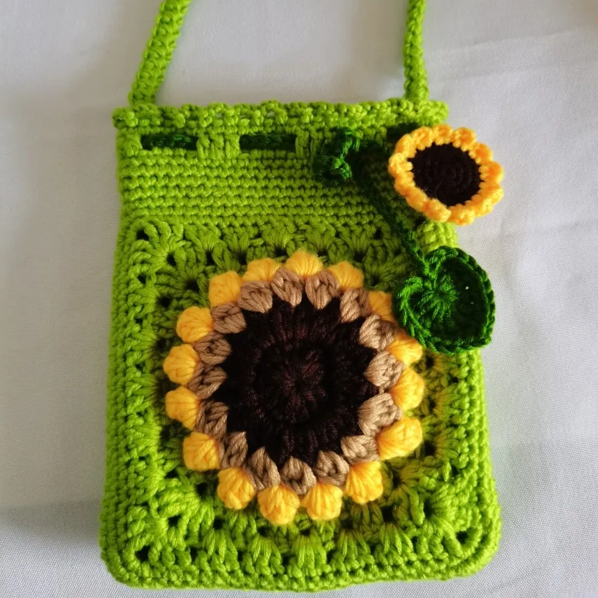 Knitted Sunflower Crossbody Bag – wickedafstore