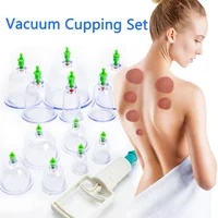 6or12 Pieces Suction Cups Massage Vacuum Cupping Body Massager Chinese Cupping Therapy Cans Cupping Set Cans for Massage 2