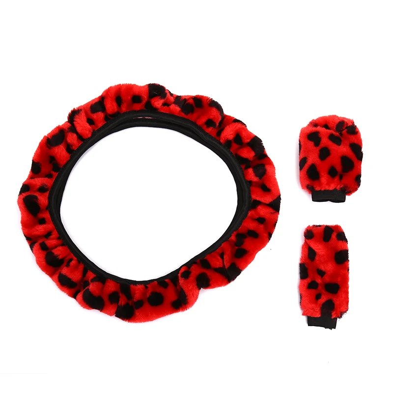 3 Teile/satz Mode Leopard Gedruckt Lenkrad Abdeckung Hand Brems Getriebe Schutzkappe für Auto Auto Zubehör – Detail 13