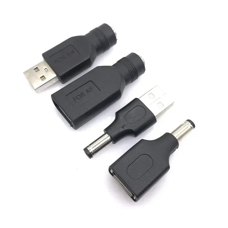10/1PCS DC 5.5 * 2.1MM Power Converter Plug DC Female To USB Male Female Adapter Plug for Laptop