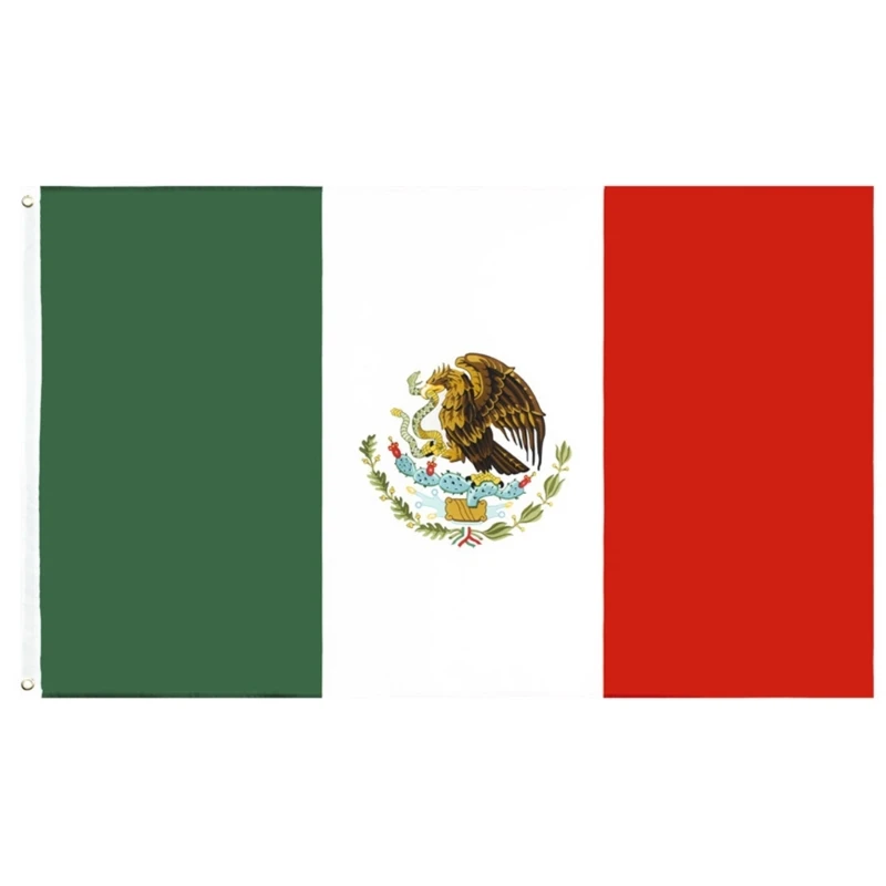 

3x5Foot Mexico Flag Mexicanos National Flags Polyester with Brass Grommets