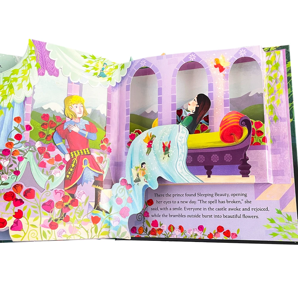 Sleeping Beauty Usborne Books Engish Pop Up 3D Flap Picture Boardbook Montessori Learing Toy Children Christmas Gift Kid Reading 4