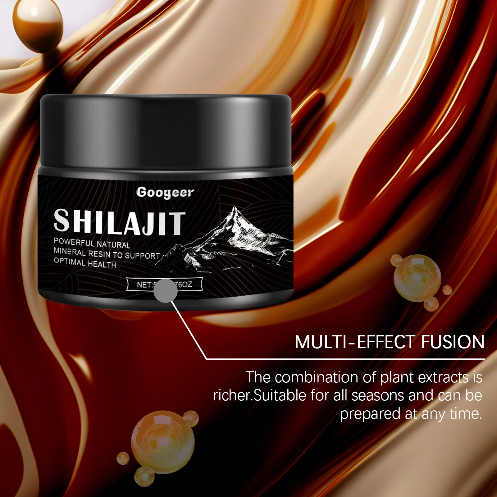 50/100/150g Natural Himalayan Shilajit Resin Fulvic Supplement Men Women Health