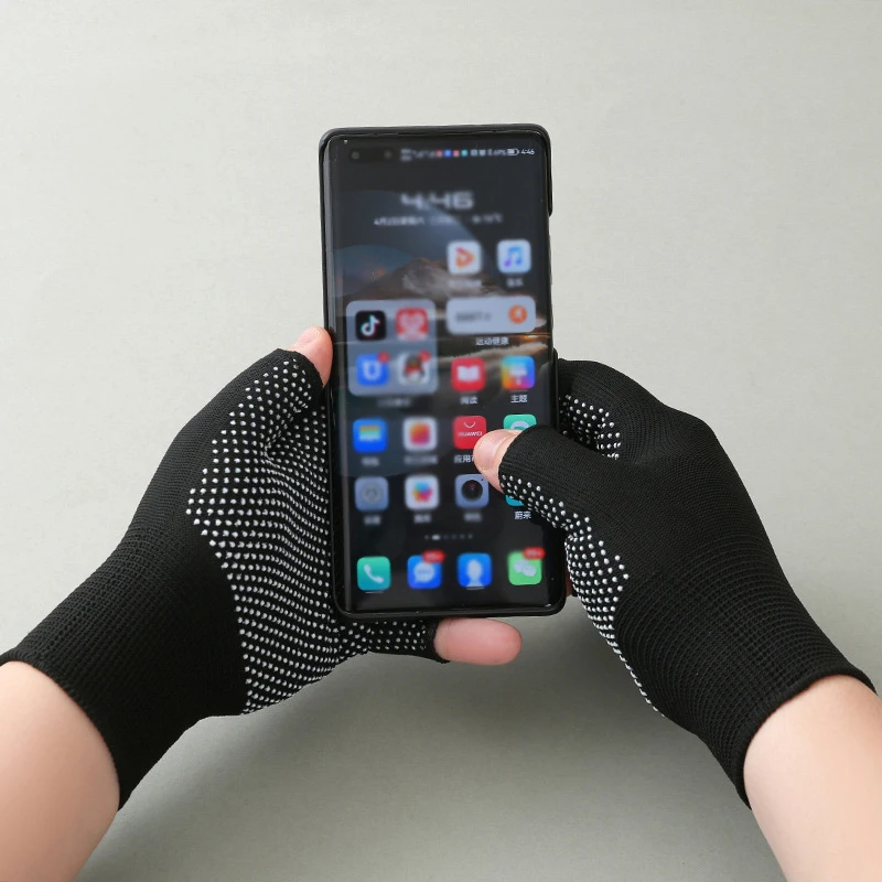 Mens Unisex Sunscreen Fingerless Gloves Breathable Sports Gloves Nylon Work Non-slip Cycling Driving 1 Pairs cycling gloves fingerless gloves sports gloves
