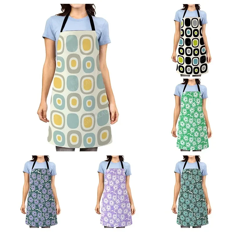 

Aesthetic Women kitchen apron kids original Children Waterproof girl fashionable princess waiter work apron oil proof geometry