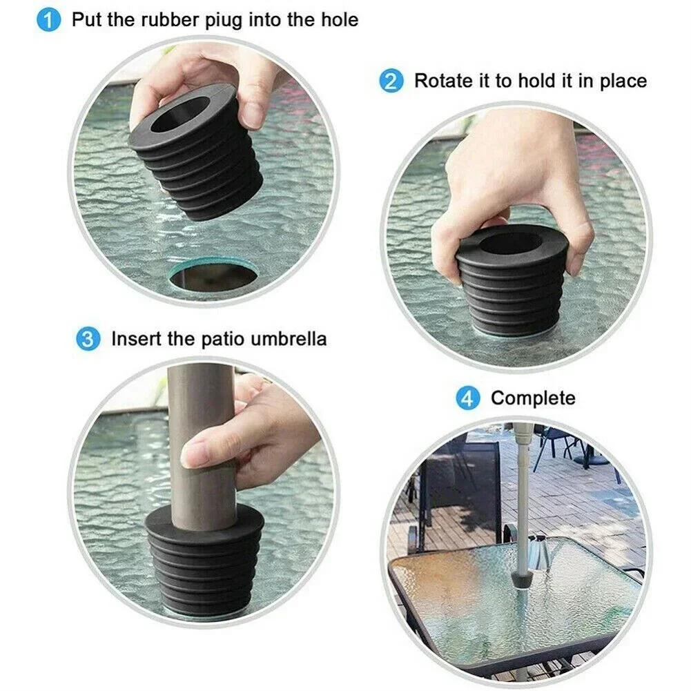 Hole Plug Silicone Umbrella Cone 50mm Courtyard Umbrella Hole Opening Parasol Parasol Stand Patio Table Rubber umbrella stand outdoor umbrella accessories