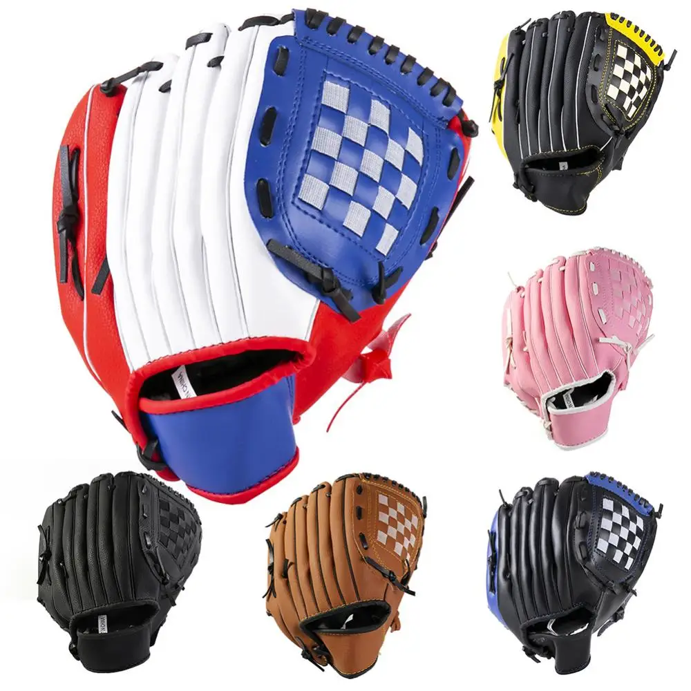 1Pc Buitensport Honkbalhandschoen Kinderen Volwassen Linkerhand Training Softbal Honkbalhandschoenen 10.5/11.5/12.5 Inch