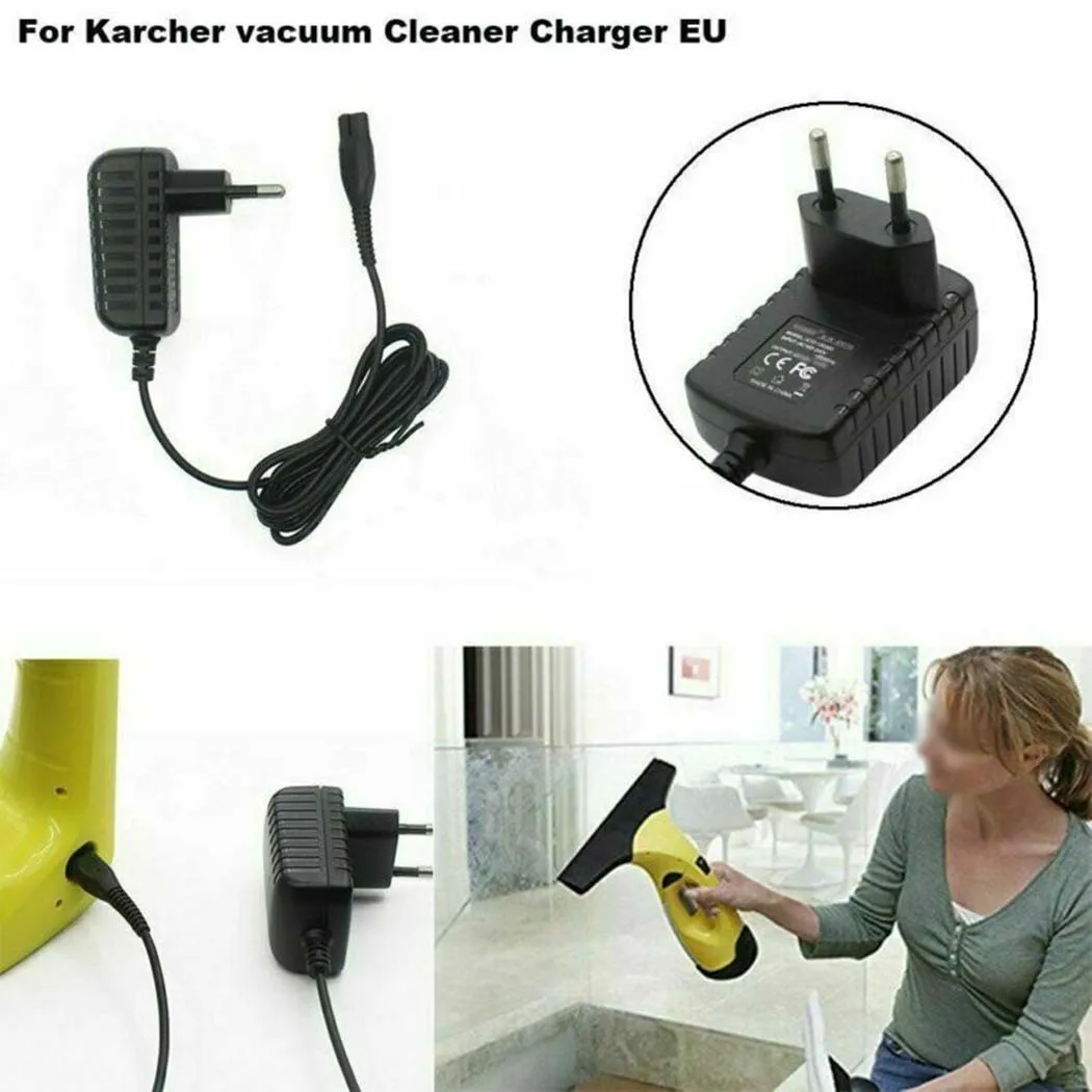 Vac vakum pil şarj cihazı tak güç kablosu için Karcher WV/WV2 50 60 70 Premium pencere camı süpürge şarj (ab 5.5V)