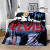 E-Elvis Presley Retro print blanket blankets for beds Picnic blankets Flange blanket Soft and comfortable blanket birthday gift 5
