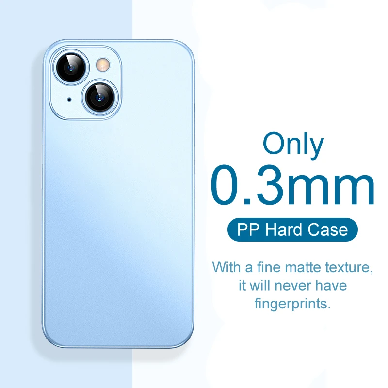 Ultra-Thin Matte Translucent Protective Case - 0.3mm Frosted Hard Cover