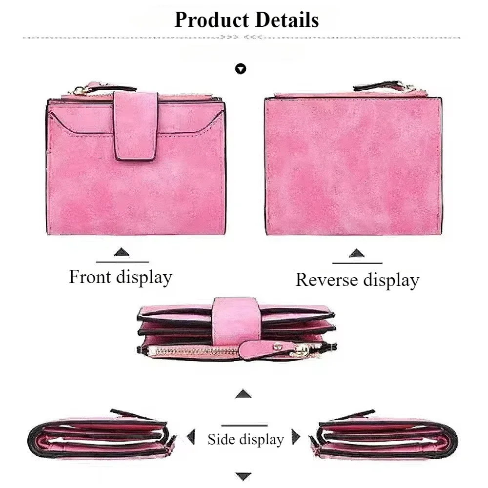 2024 Leather Women Wallet Hasp Small and Slim Coin Pocket Purse Women Wallets Cards Holders Luxury Brand Wallets Designer Purse 3
