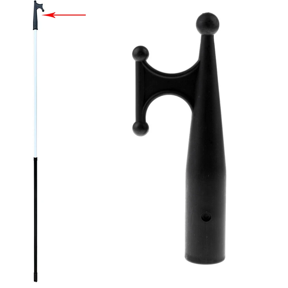 1pc Lifeboat Hook Black Mooring Boat Hook Head Top For Marine